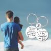 2 Pcs Stainless Key Chain Ring for Men Father's Day DAD Father Pendant Key Ring Dog Tag Key Chain