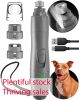 Dog Nail Grinder with LED Light Rechargeable for Large Dogs Medium Small Dogs Professional Quiet Nail Trimmer