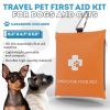 Animal First Aid Kit Portable Pet Emergency Kit of 17 Pcs Lightweight Dog Travel Pet First Aid Kit for Dogs and Cats with Zipper Carabiner