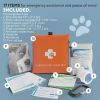 Animal First Aid Kit Portable Pet Emergency Kit of 17 Pcs Lightweight Dog Travel Pet First Aid Kit for Dogs and Cats with Zipper Carabiner