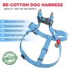 Re Cotton Dog Harness Eco Friendly Dog for Small Dogs Medium Large Dogs Reflective with Adjustable Size for Male Female Dogs M Size 23-32 inch Blue Co