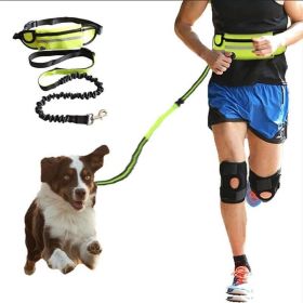 Newest Reflective Pet Leash Elastic Hand Free Jogging Dog Traction Rope Running Waist Pack Leashes Loop Retractable D-Ring Leash (Color: orange)