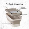 10-13Lbs Dog Food Storage Container,Scoop and Measuring Cup, Folding Pet Food Container with Lids, Pet Food Storage Containers Dry Food for Dog, Cats