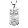 Family Necklaces Dog Tags Dad\mom To Son\daugthter Pendant Inspirational Necklace Metal military Dog tag Engraving Steel Gift