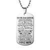 Family Necklaces Dog Tags Dad\mom To Son\daugthter Pendant Inspirational Necklace Metal military Dog tag Engraving Steel Gift