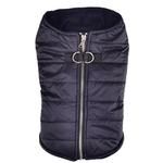 Zip-up Dog Puffer Vest - Black (size: X-Small)