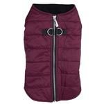 Zip-up Dog Puffer Vest - Burgundy (size: large)