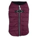 Zip-up Dog Puffer Vest - Burgundy (size: medium)